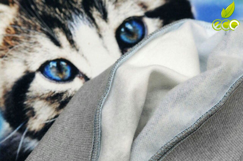 Свитшот "Кот в облаках" Голубой Charivni